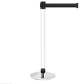 Queue Solutions QueuePro Clear 250, Polished Stainless Base, 13' Purple Belt PROClear250PS-PE130